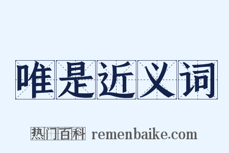 唯是近义词是什么意思的图片